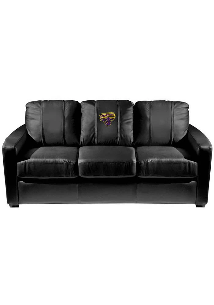 Minnesota State Mavericks Faux Leather Sofa - Black