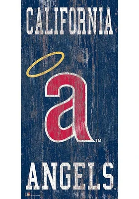 Los Angeles Angels Heritage Logo 6x12 Sign - Red