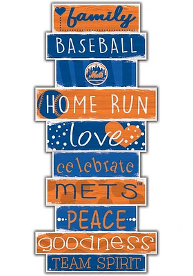 New York Mets Celebrations Stack 24 Inch Sign - Orange