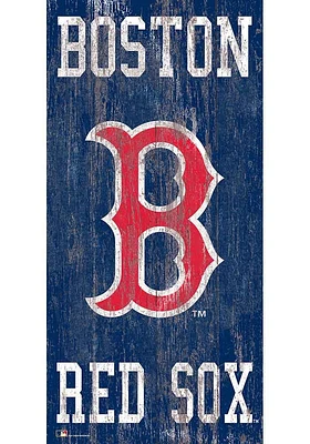 Boston Red Sox Heritage Logo 6x12 Sign - Red