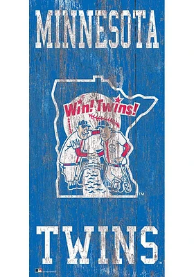Minnesota Twins Heritage Logo 6x12 Sign - Blue