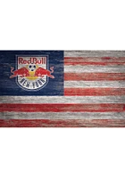 New York Red Bulls Distressed Flag 11x19 Sign - Blue