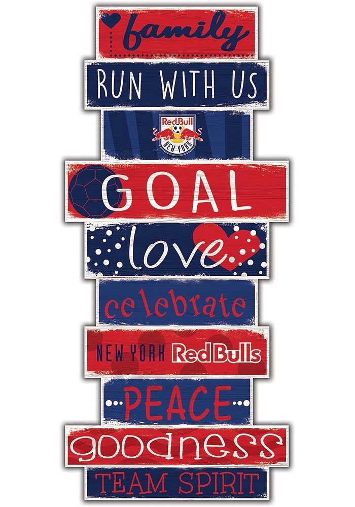 New York Red Bulls Celebrations Stack 24 Inch Sign - Red