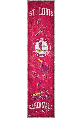 St Louis Cardinals Heritage Banner 6x24 Sign - Red