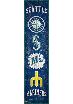 Seattle Mariners Heritage Banner 6x24 Sign - Navy Blue