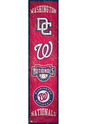 Washington Nationals Heritage Banner 6x24 Sign - Red