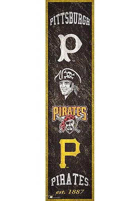 Pittsburgh Pirates Heritage Banner 6x24 Sign - Black