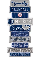 New York Yankees Celebrations Stack 24 Inch Sign - Navy Blue