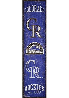 Colorado Rockies Heritage Banner 6x24 Sign - Purple