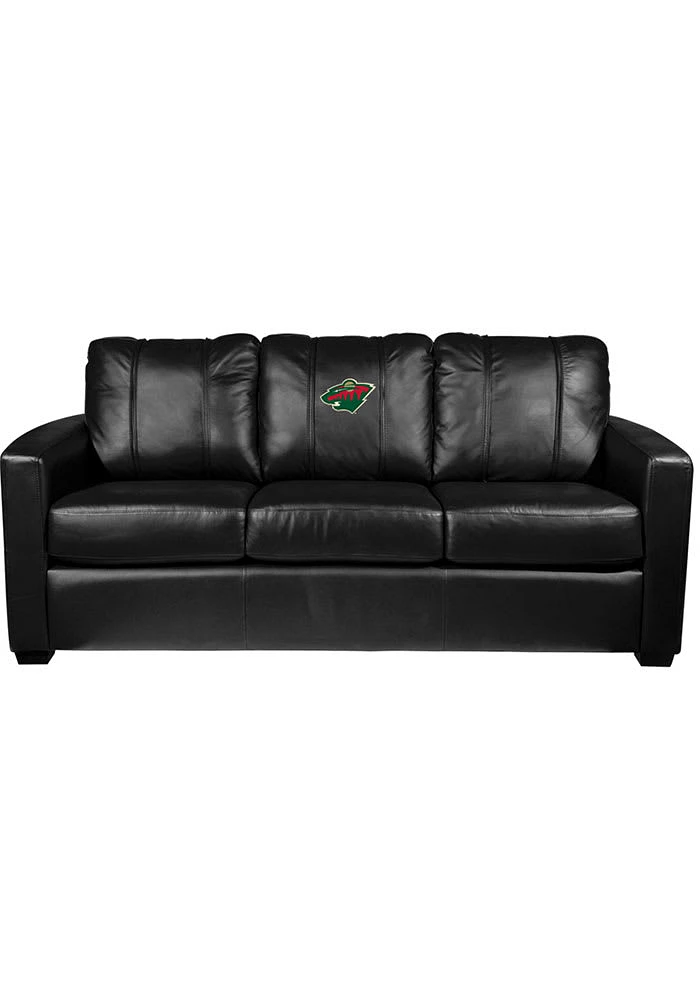 Minnesota Wild Faux Leather Sofa - Black