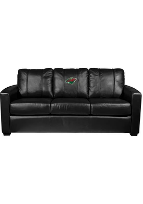 Minnesota Wild Faux Leather Sofa - Black