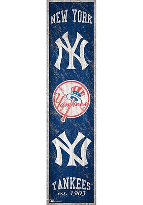 New York Yankees Heritage Banner 6x24 Sign - Blue