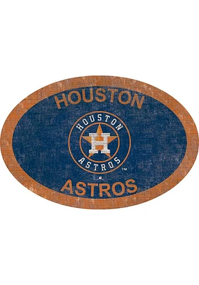 Houston Astros 46 Inch Oval Team Sign - Navy Blue