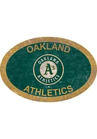 Oakland Athletics 46 Inch Oval Team Sign - Green