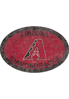Arizona Diamondbacks 46 Inch Oval Team Sign - Red