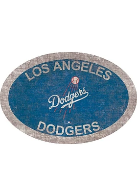 Los Angeles Dodgers 46 Inch Oval Team Sign - Blue