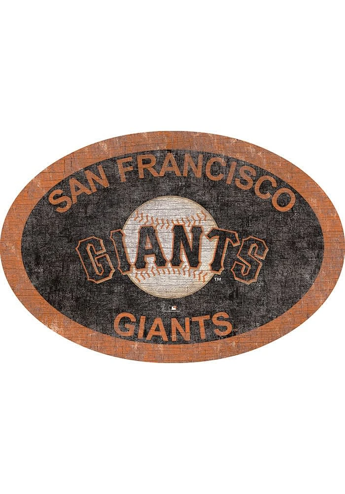 San Francisco Giants 46 Inch Oval Team Sign - Orange