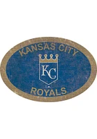 Kansas City Royals 46 Inch Oval Team Sign - Blue
