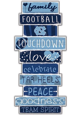 North Carolina Tar Heels Celebrations Stack 24 Inch Sign - Blue