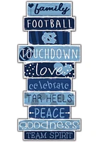 North Carolina Tar Heels Celebrations Stack 24 Inch Sign - Blue