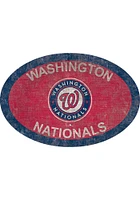 Washington Nationals 46 Inch Oval Team Sign - Red