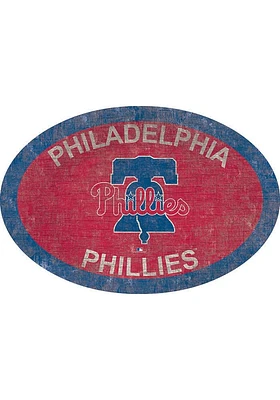 Philadelphia Phillies 46 Inch Oval Team Sign - Red