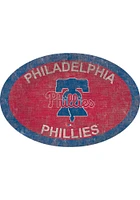 Philadelphia Phillies 46 Inch Oval Team Sign - Red