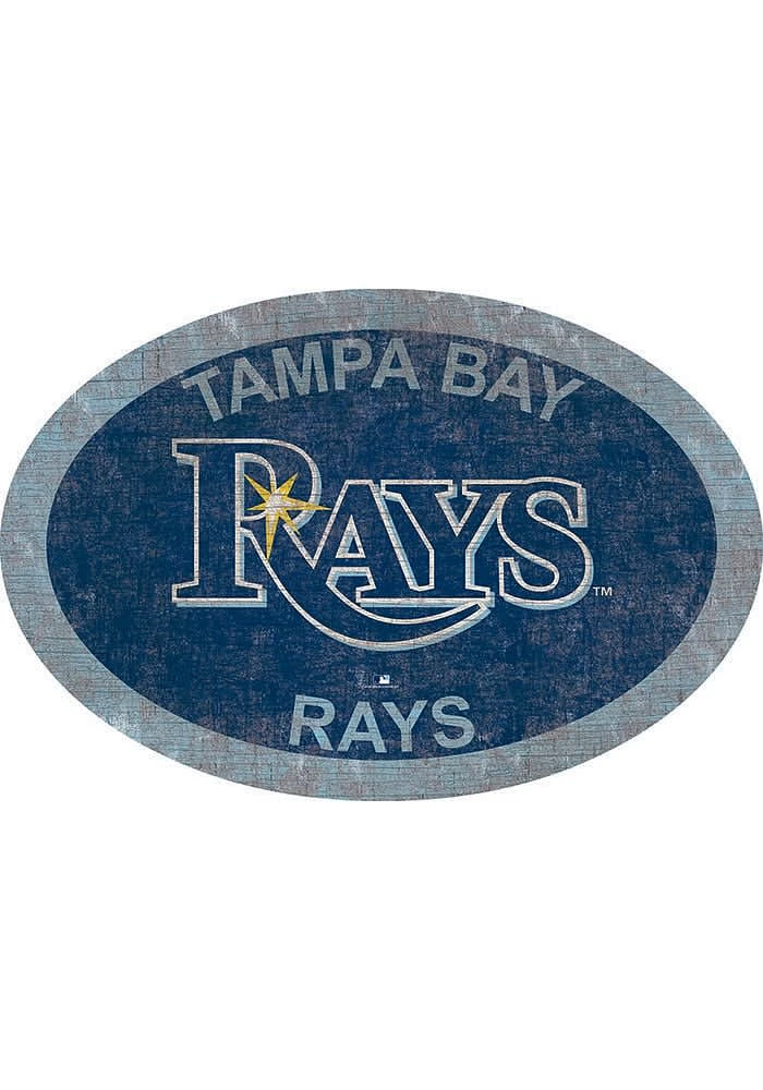 Tampa Bay Rays 46 Inch Oval Team Sign - Blue