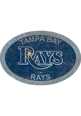 Tampa Bay Rays 46 Inch Oval Team Sign - Blue