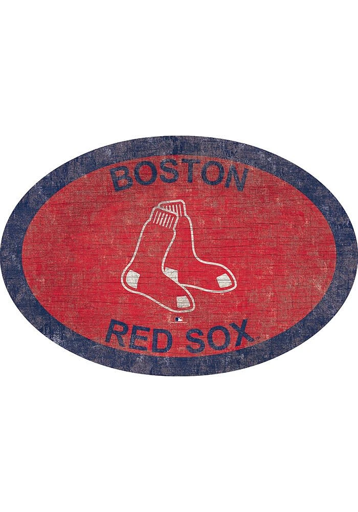 Boston Red Sox 46 Inch Oval Team Sign - Red