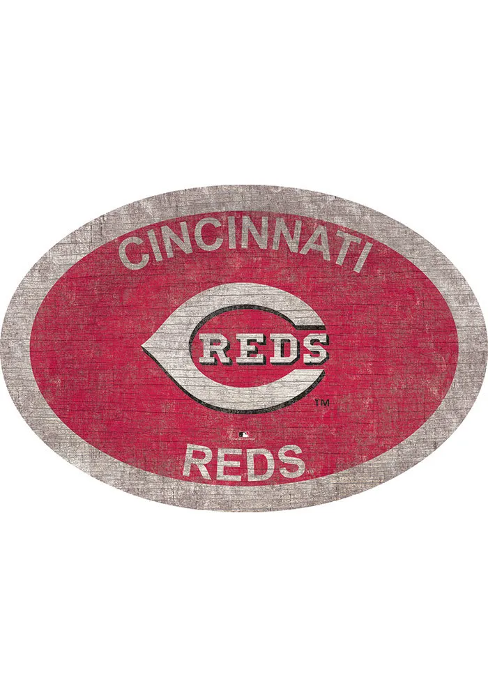 Cincinnati Reds 46 Inch Oval Team Sign