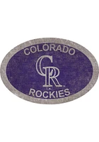 Colorado Rockies 46 Inch Oval Team Sign - Purple