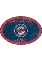 Minnesota Twins 46 Inch Oval Team Sign - Blue