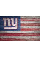 New York Giants Distressed Flag 11x19 Sign - Blue