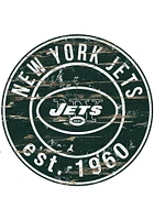 New York Jets Established Date Circle 24 Inch Sign - Green