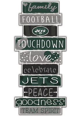 New York Jets Celebrations Stack 24 Inch Sign - Red