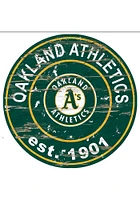 Oakland Athletics Established Date Circle 24 Inch Sign - Green