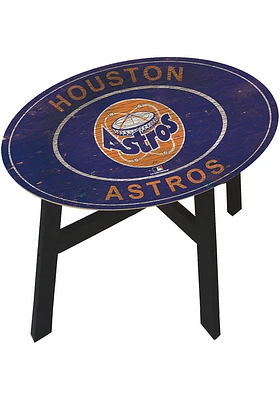 Houston Astros Vintage Logo Heritage Navy Blue End Table