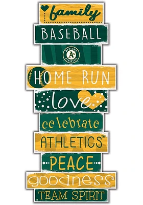 Oakland Athletics Celebrations Stack 24 Inch Sign - Green