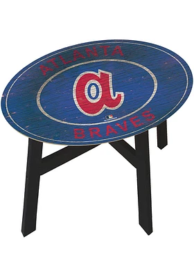 Atlanta Braves Vintage Logo Heritage Blue End Table