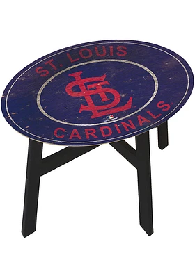 St Louis Cardinals Vintage Logo Heritage Red End Table