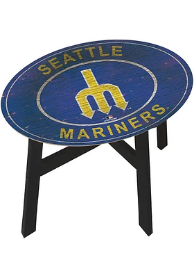 Seattle Mariners Vintage Logo Heritage Navy Blue End Table