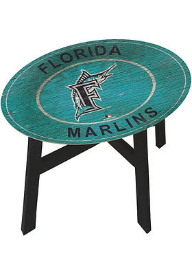 Miami Marlins Vintage Logo Heritage Blue End Table
