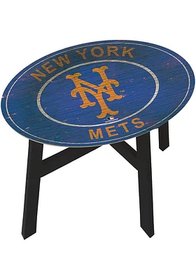 New York Mets Vintage Logo Heritage Blue End Table