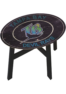 Tampa Bay Rays Vintage Logo Heritage Blue End Table