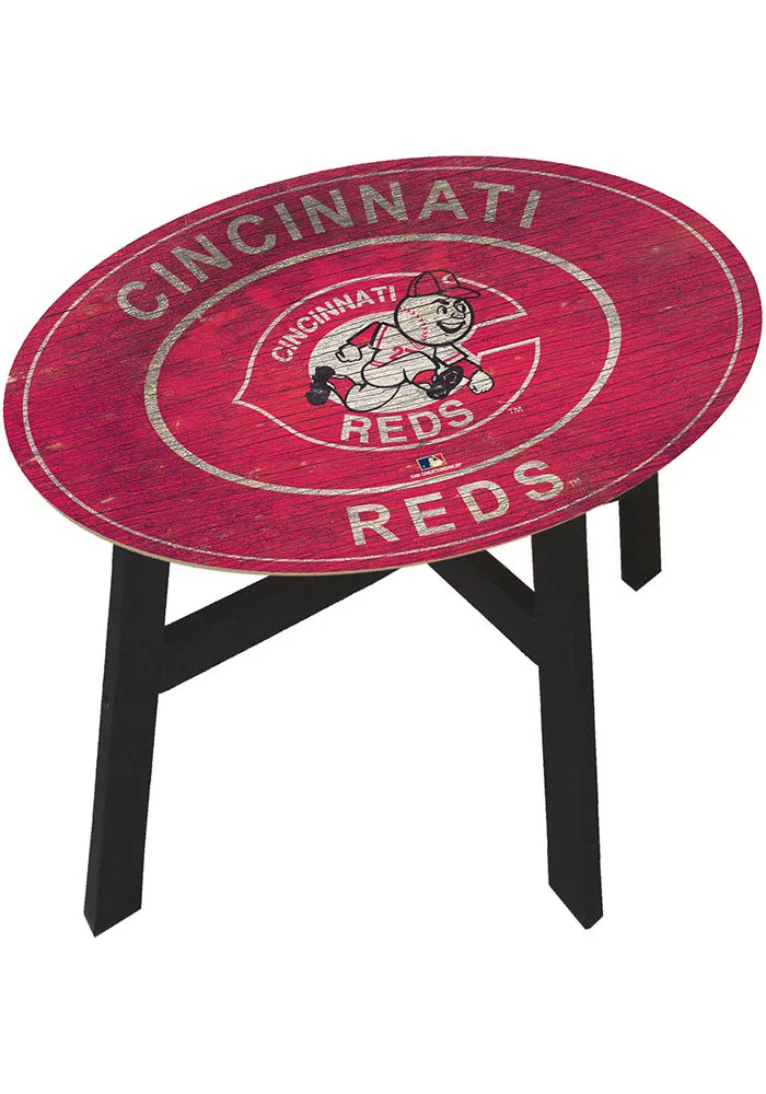 Cincinnati Reds Vintage Logo Heritage Red End Table