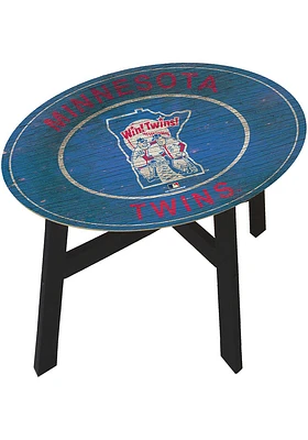 Minnesota Twins Vintage Logo Heritage Blue End Table