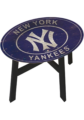 New York Yankees Vintage Logo Heritage Blue End Table