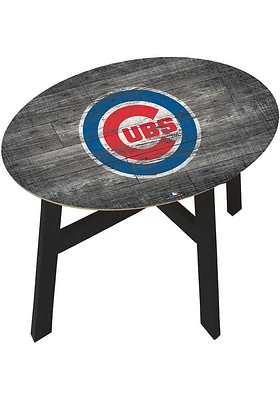 Chicago Cubs Logo Heritage Blue End Table
