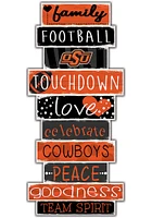 Oklahoma State Cowboys Celebrations Stack 24 Inch Sign - Orange